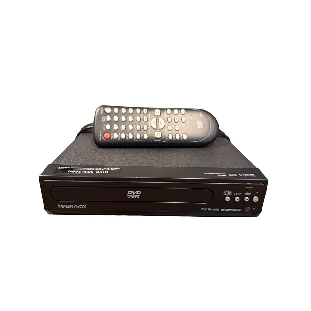 Magnavox DP100MW8B DVD Player Black Progressive Scan with Remote NB091